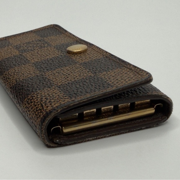 Vintage Louis Vuitton Damier Brown Ebene 4 Key Holder/Wallet, Unisex - Picture 3 of 10